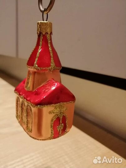 Елочная игрушка стеклянная Замок