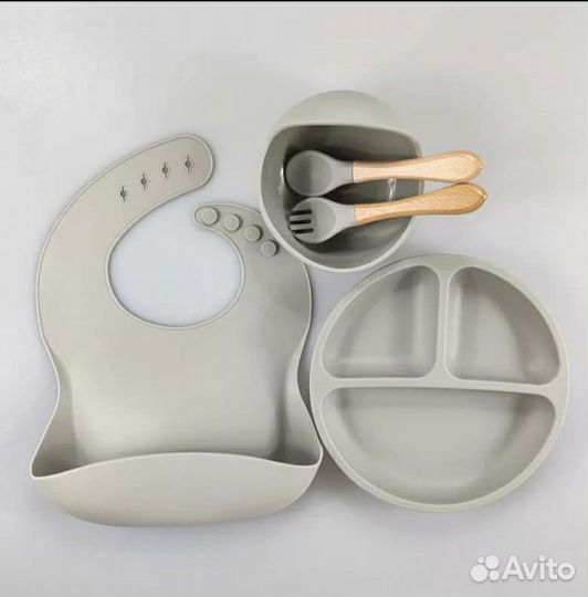 Детский набор силиконовой посуды