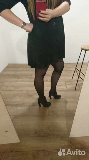 Кожаные ботильоны