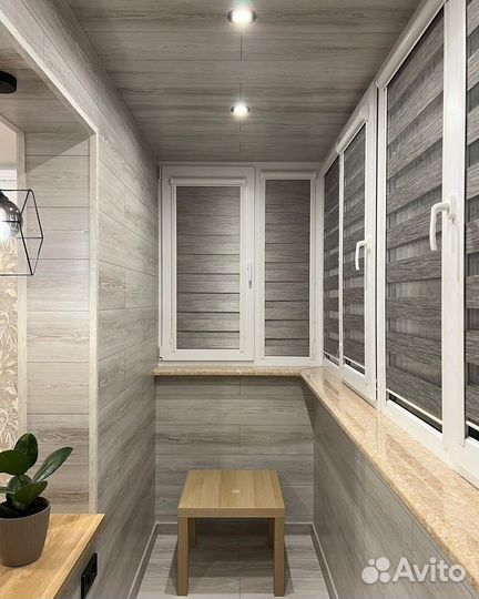 Отделка балконов и лоджий, остекление