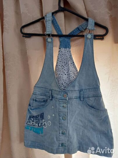 Джинсовый сарафан на девочку