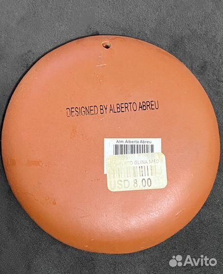 Тарелка Доминикана сувенир глина ручная работа