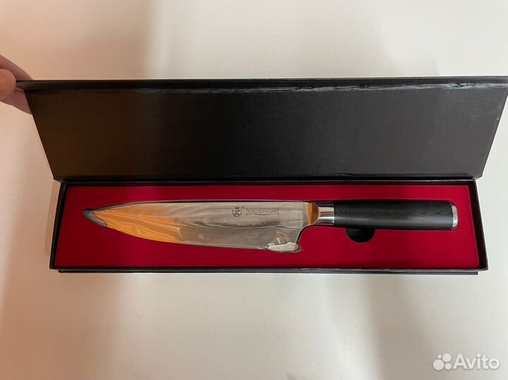 Шеф Нож супер острый дамасская сталь Новый