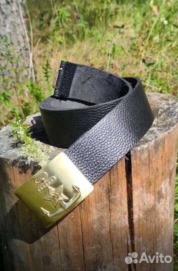Ремень кожаный солдатский