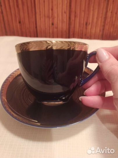 Чашка с блюдцем фарфор