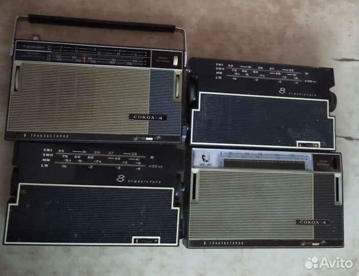 Радиоприемники СССР Сокол-4, Спорт-2, Россия-304