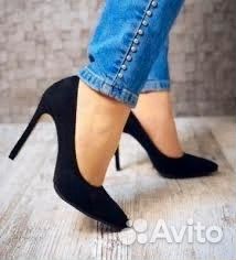 Туфли замш лодочки, размер 40