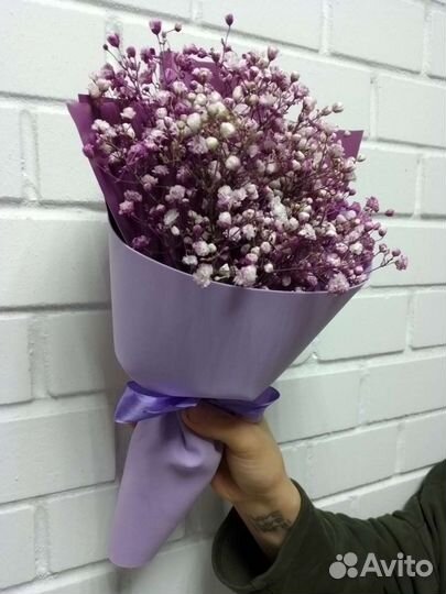 Букет цветы из гипсофилы