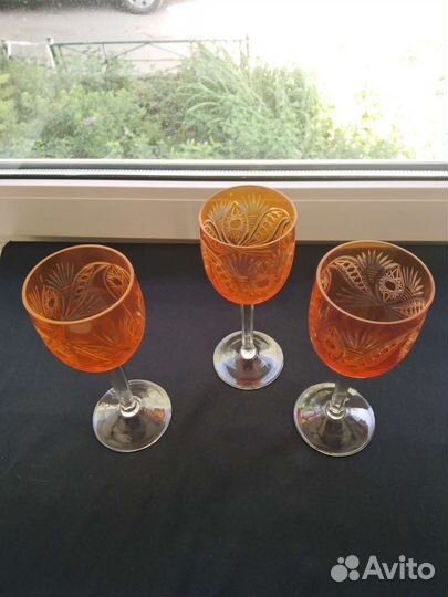 Фужер для вина цветной хрусталь