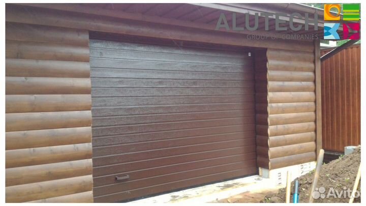 Секционные ворота для гаража alutech