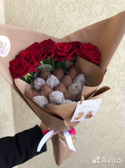 Букет из клубники в шоколаде