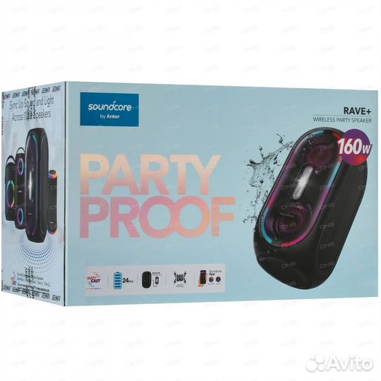 Портативная блютуз колонка Anker soundcore rave+