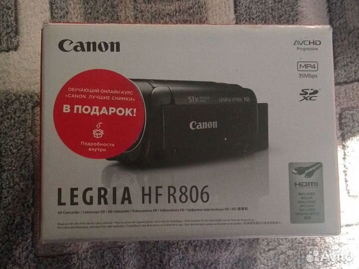 Видеокамера canon legria hf r806