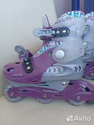 Роликовые коньки детские раздвижные, размер 30-33