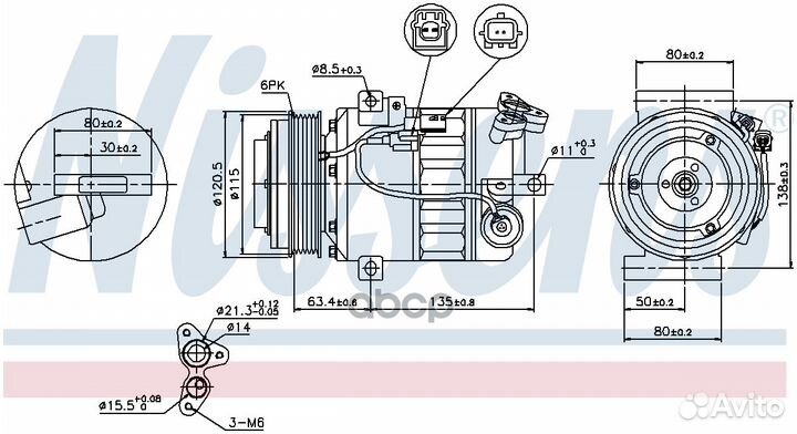 Компрессор кондиционера;renault fluence (08) 2