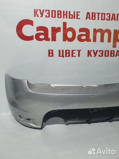 Задний бампер на Kalina Sport 1119 серебристый