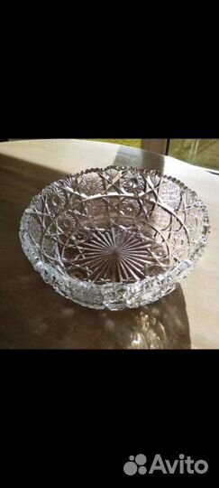 Большая хрустальная ваза, салатники