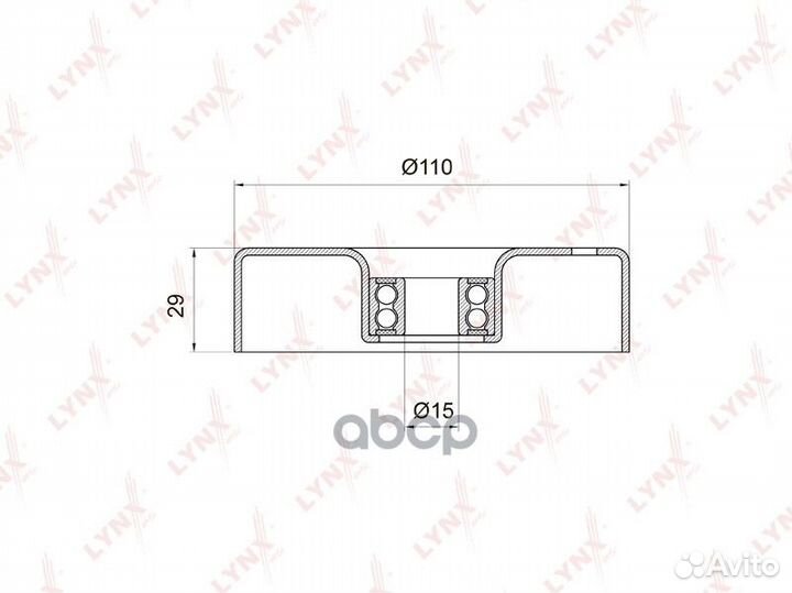 Ролик натяжной приводного ремня PB5009 lynxauto