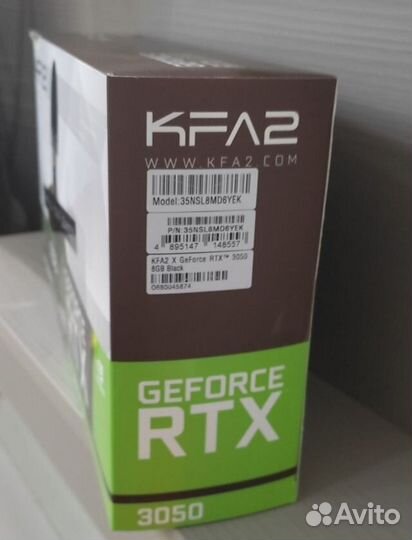 Видеокарта KFA2 GeForce RTX3050 X Black 8 гб