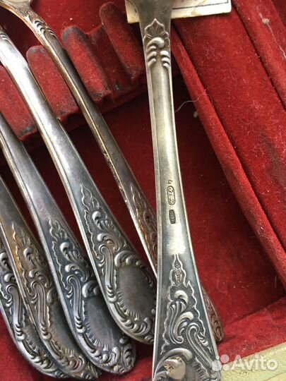 Чайные ложки серебро 875