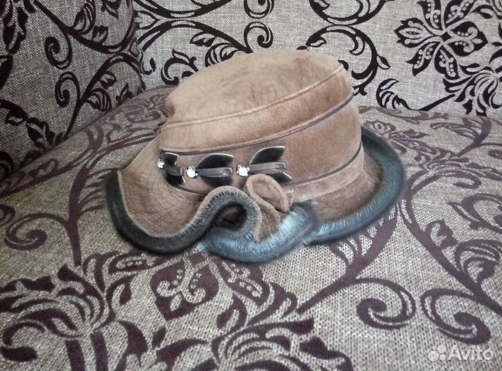 Шапка замша норка