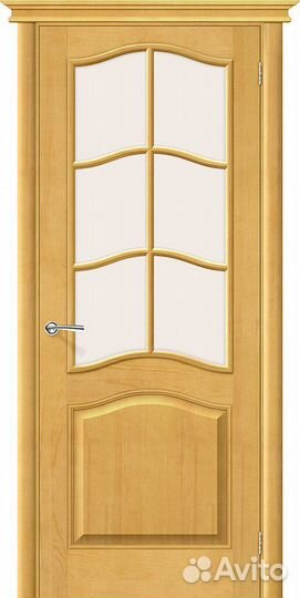 Дверь межкомнатная массив сосны м7 остекленное