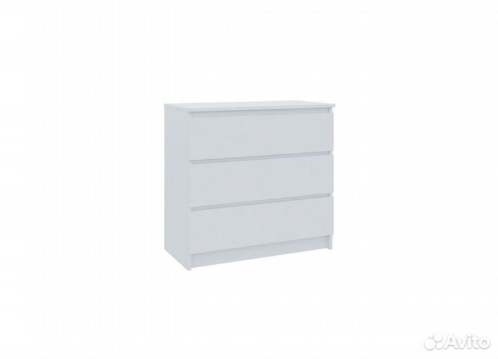 Комод три ящика белый