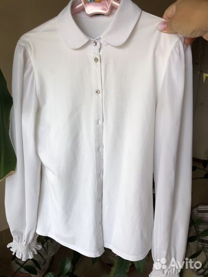 Блузка белая школьная 146