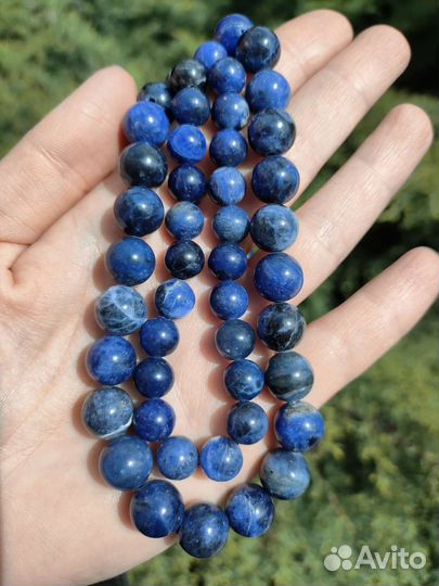 Содалит натуральный 8 мм, 10 мм