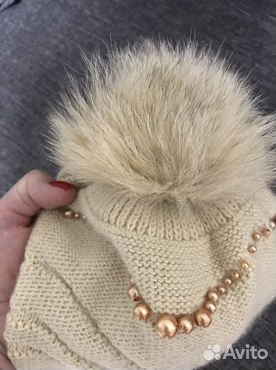 Шапка, двойная вязка