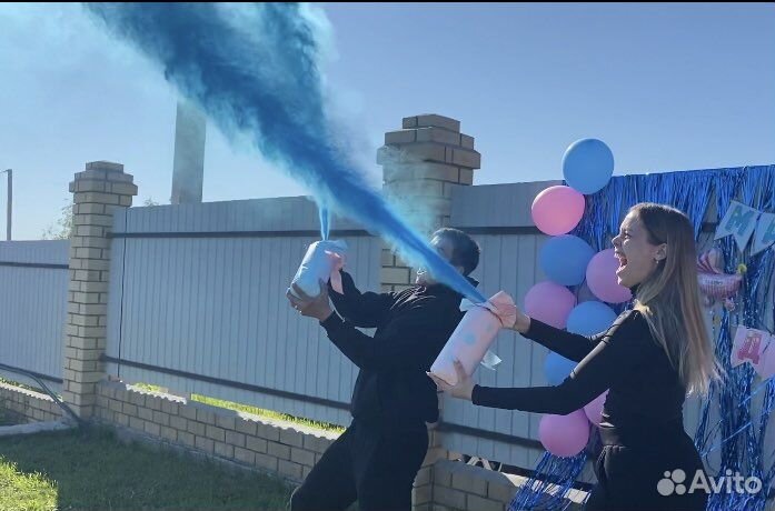 Огнетушитель с цветным порошком для гендер пати