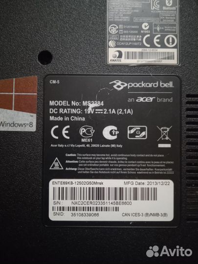 Ноутбук Packard Bell Acer