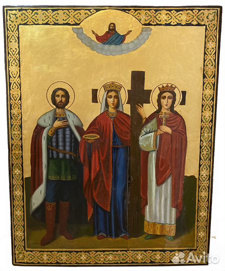 Храмовая икона Александр Невский 19 век