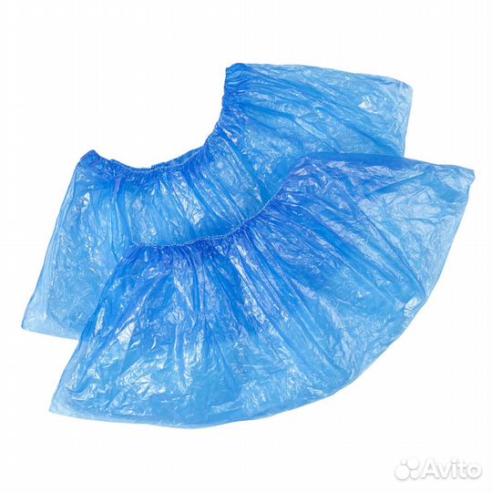 Бахилы Elegreen Стандарт Лайт синие в евроблоке, 2