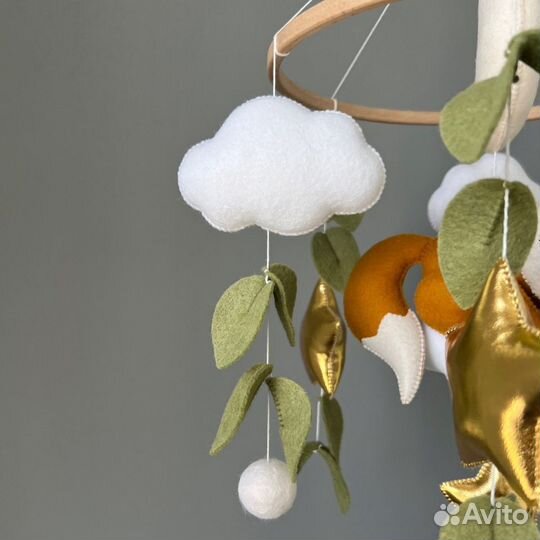 Лесной мобиль с лисенком. Ручная работа