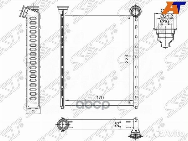 Радиатор отопителя салона peugeot 308 07-09/RCZ