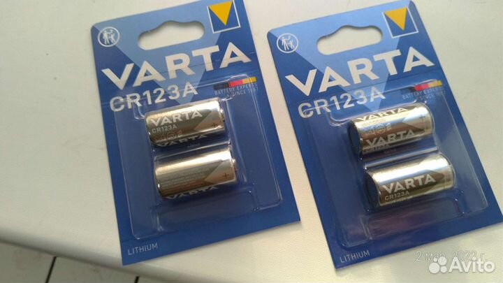 Элемент питания батарейка Varta CR 123