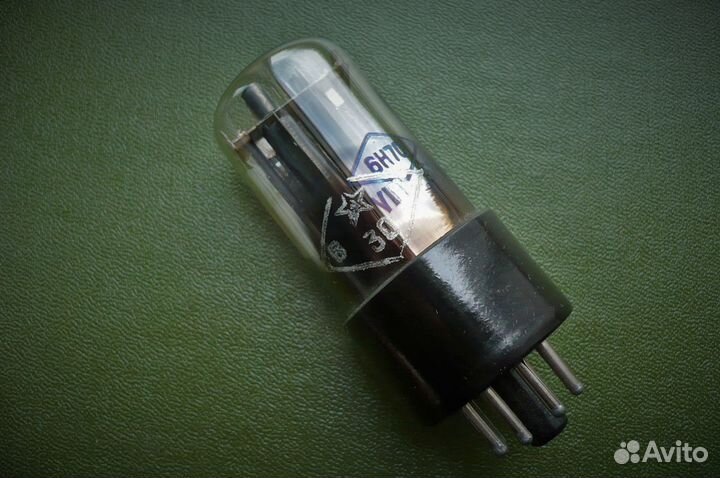 Радиолампа двойной триод 6Н7С ретро СССР 1952 год