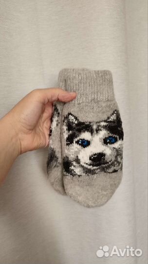 Шерстяные варежки новые