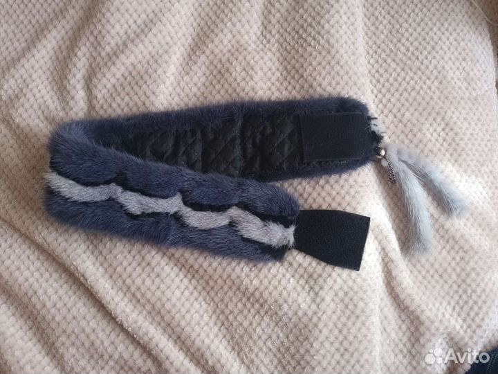 Повязка на голову из норки