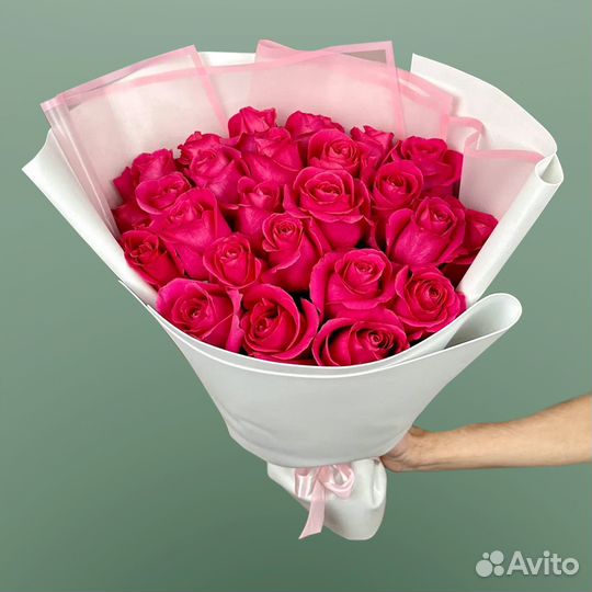 Букет из 25 розовых роз в Клик Маркет