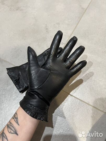 Перчатки женские кожаные размер 7
