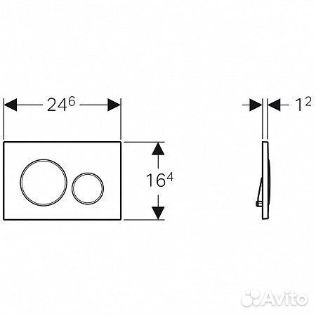 Кнопка для инсталляции Geberit Sigma 20 115.882.KH.1