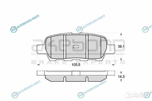 AN-654WK Колодки тормозные дисковые задние nissan