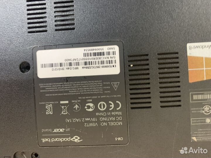 Разбор packardBell ente69hw