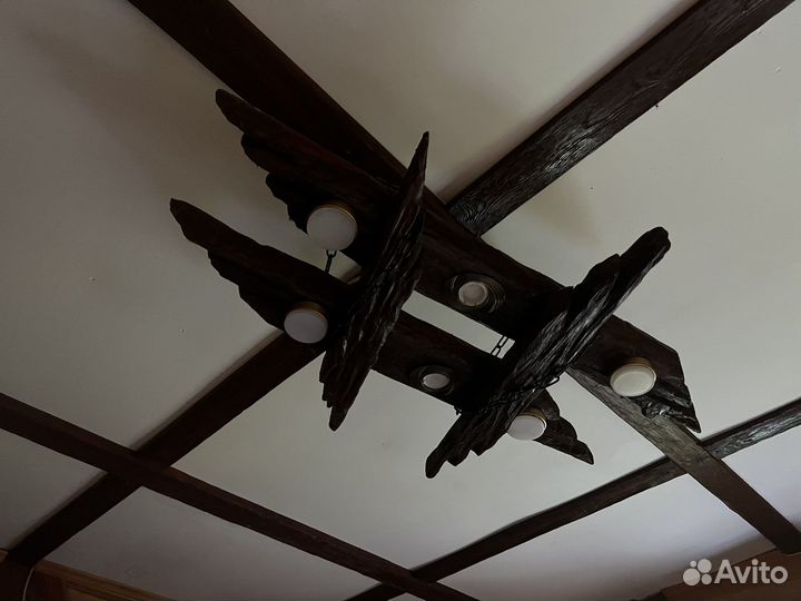 Люстра из дерева ручной работы