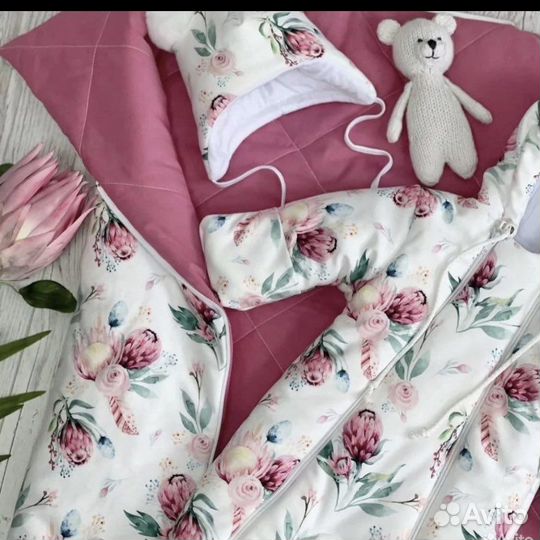 Комплект на выписку для девочки зима