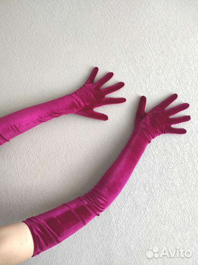 Перчатки длинные ручной работы