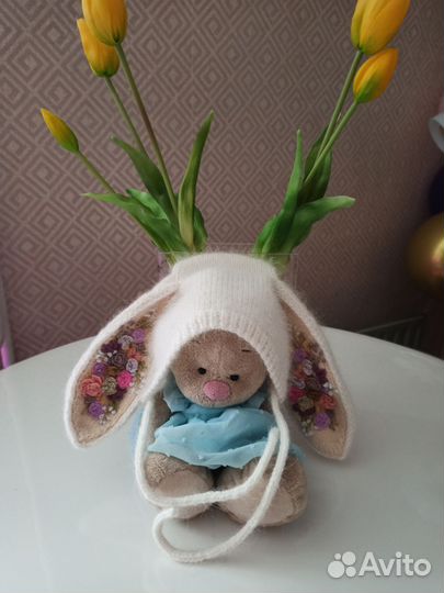 Чепчик с ушками детский Зайка