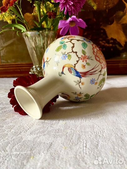 Ваза фарфоровая винтаж, ручная роспись